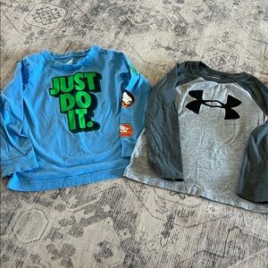 Nike Blue Kids' Tee/Under Armor long sleeve tee
